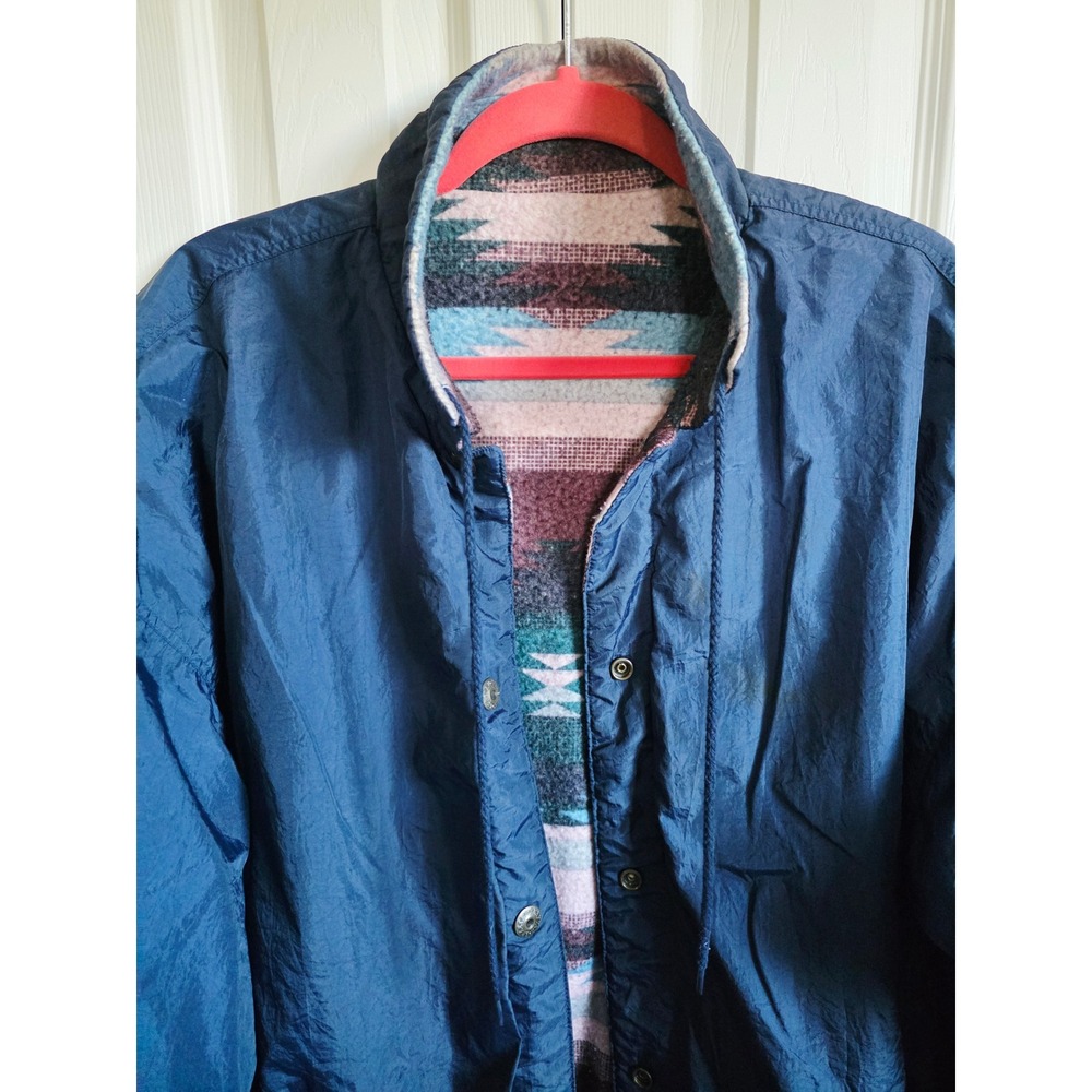 Braetan Vintage Southwestern Pattern Reversible Bomber Jacket Women 2X Snaps - Picture 10 of 13